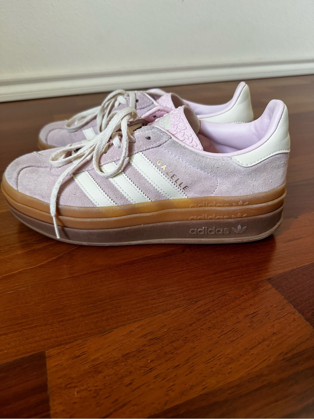 ADIDAS Gazelle Platform Sneakers in Pale Pink with Gum Sole💕💕 - Picture 7 of 7